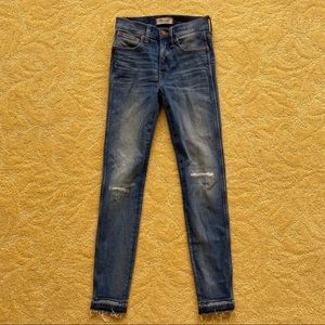 Madewell 9” high rise skinny jeans